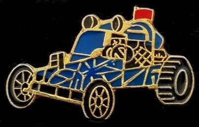 Karting pin- blauw gelakt, Verzenden, Nieuw, Transport, Speldje of Pin