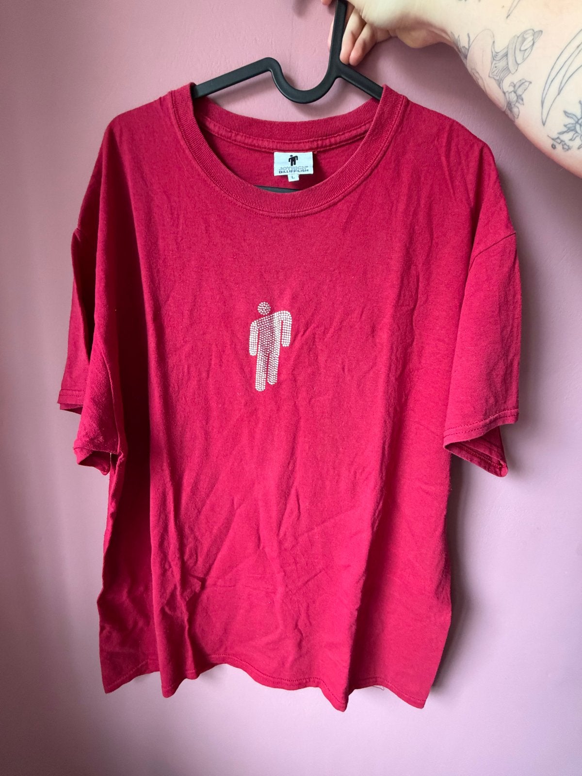 Billie Eilish x Joyrich Collab T-shirt - Zeldzaam Maat L, Maat 42/44 (L), Ophalen of Verzenden, Korte mouw, Gedragen