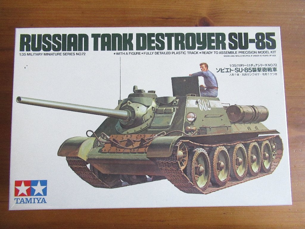 SU-85 Russian Tank Destroyer (Tamiya 1/35), Hobby en Vrije tijd, Modelbouw | Auto's en Voertuigen, Tank, 1:32 tot 1:50, Ophalen of Verzenden