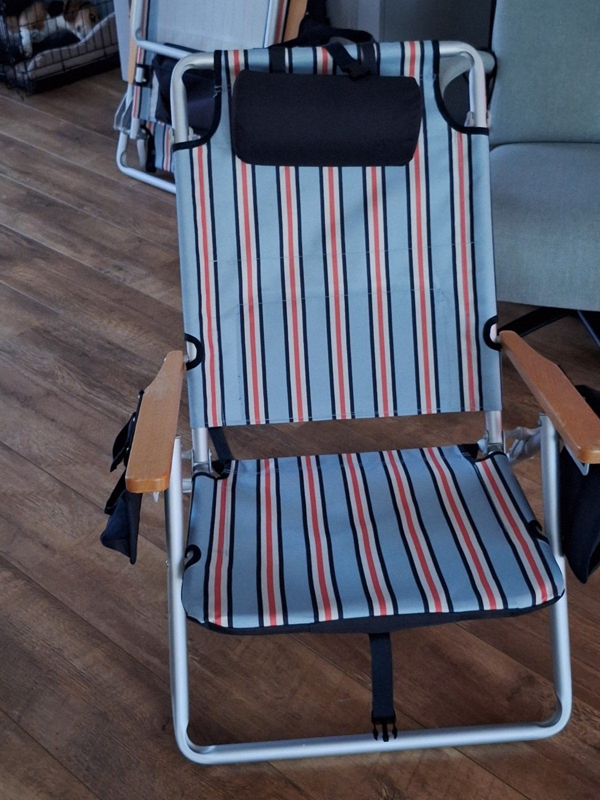 Opvouwbare strandstoel 2x, Ophalen, Campingstoel