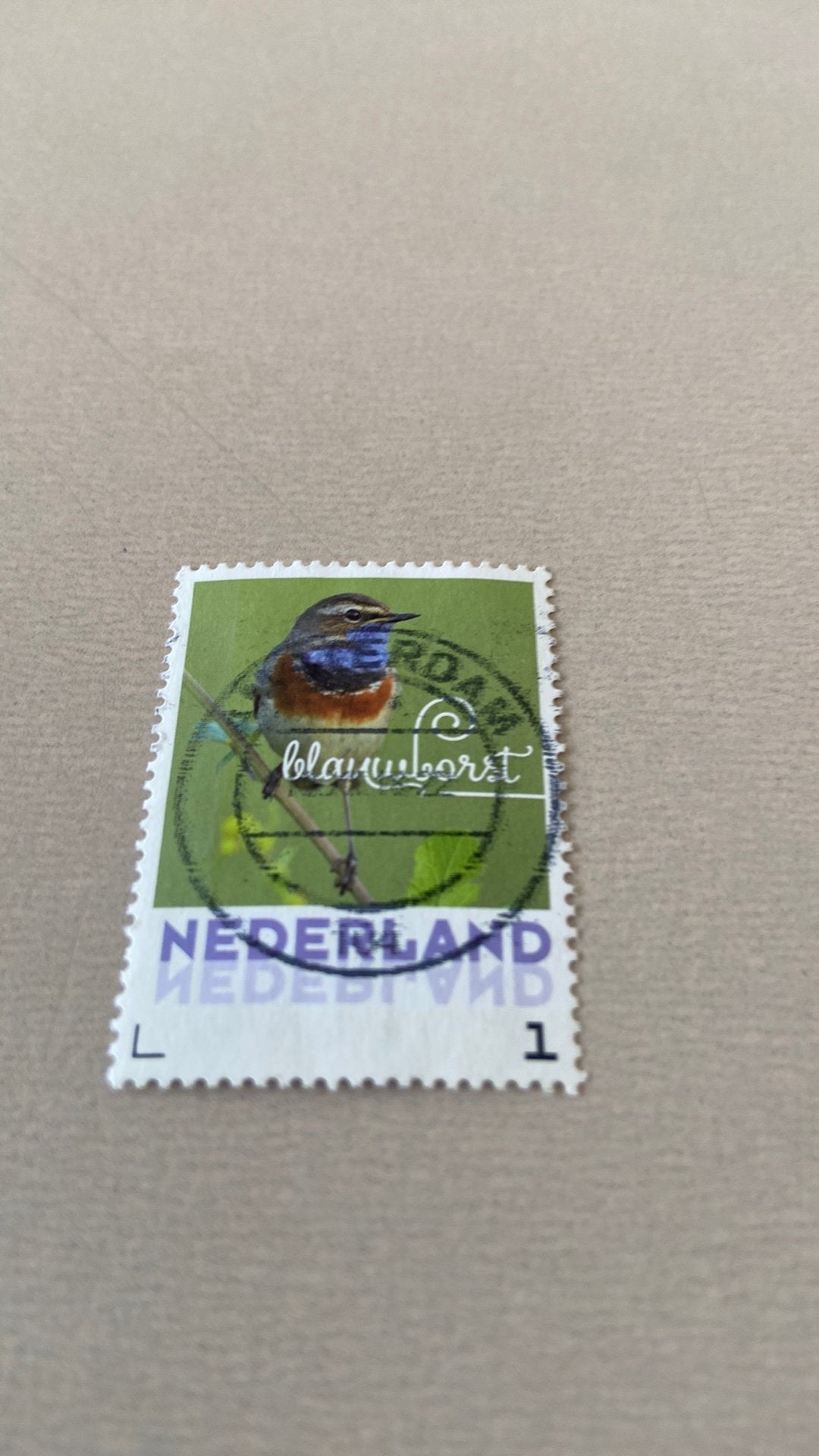 Blauwborst, Ophalen of Verzenden, Gestempeld