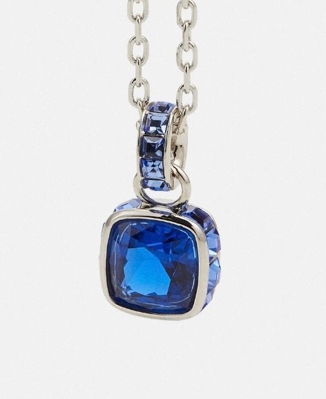 NIEUW: Swarovski ketting - blauw - brithstone september, Verzenden, Nieuw, Zilver, Overige materialen