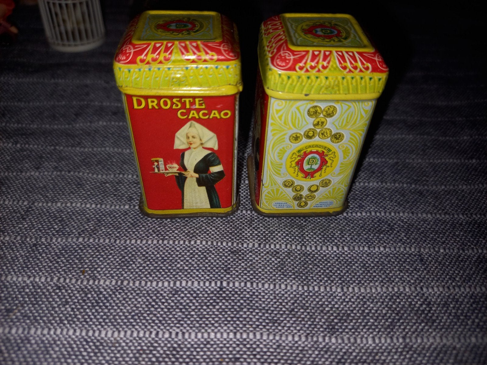 2 mini Droste blikjes - 2,5 cm hoog, Verzamelen, Blikken, Ophalen of Verzenden, Gebruikt, Overige, Droste