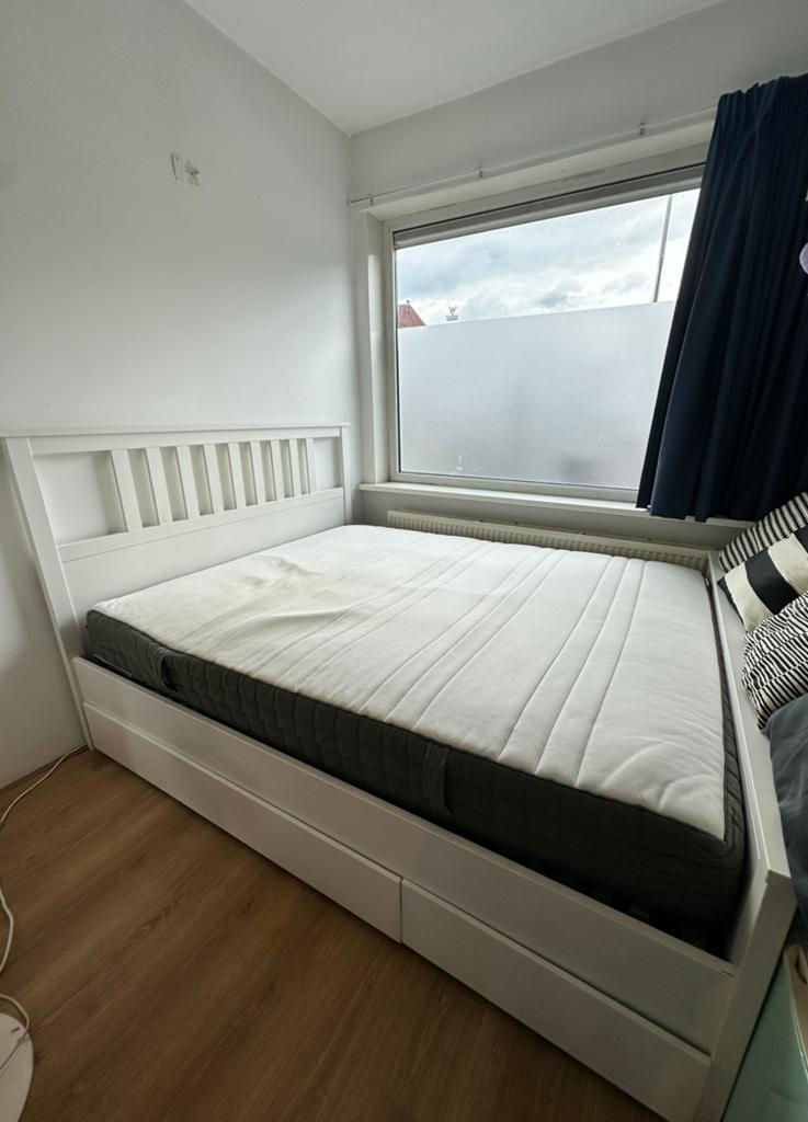 Tweepersoons bed ikea, Ophalen, Tweepersoons, Zo goed als nieuw, 180 cm