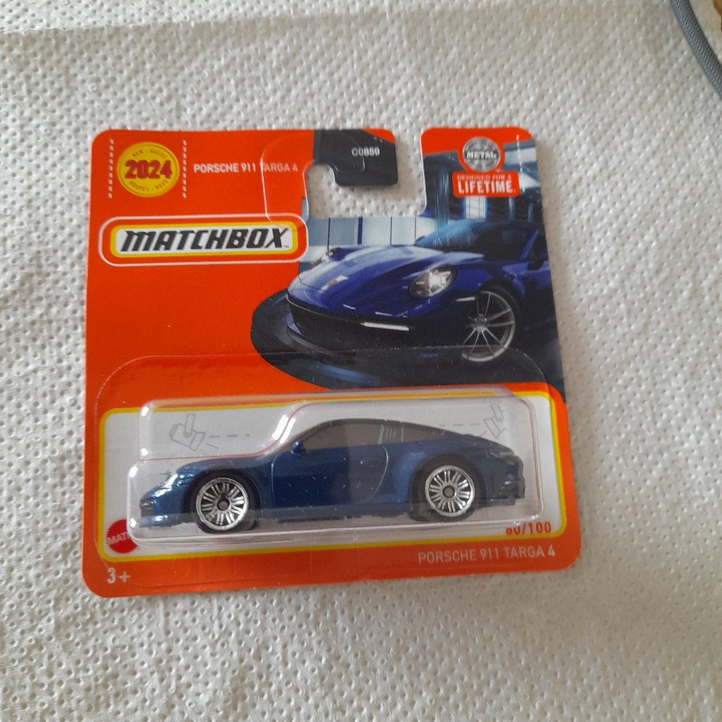 Matchbox Porsche 911 Targa Blauw, Ophalen of Verzenden, Nieuw, Auto