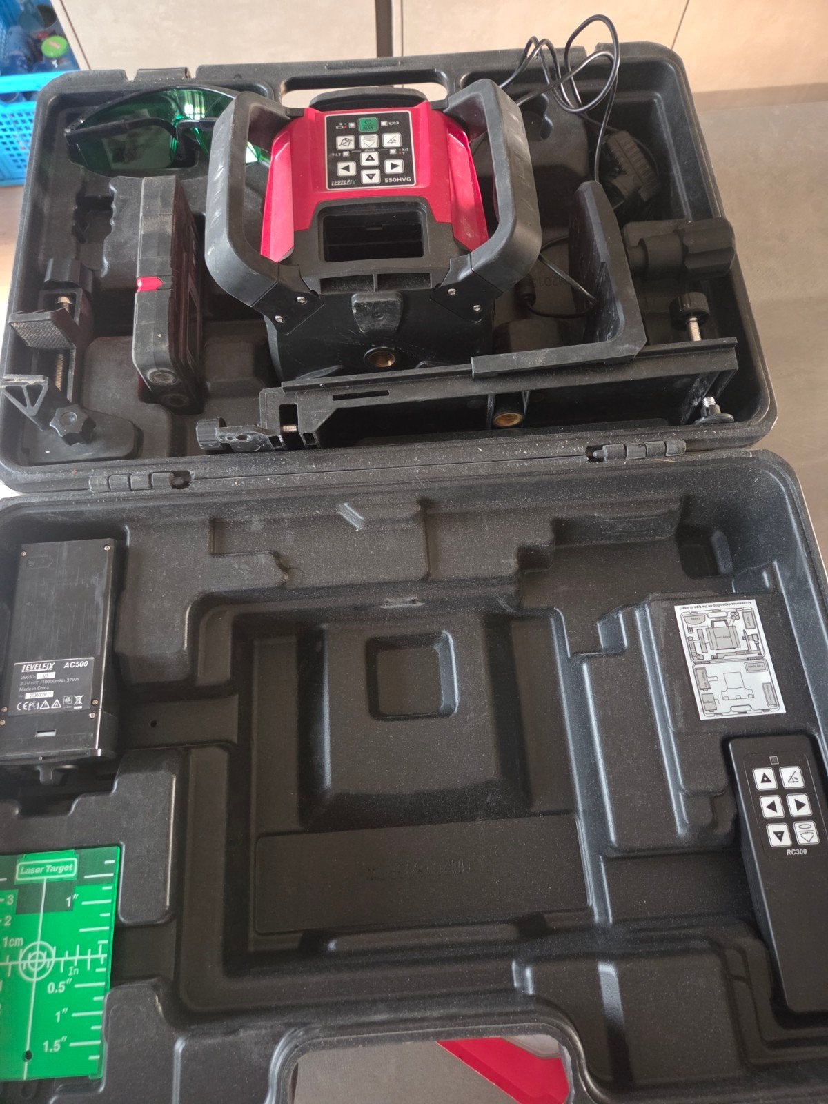 roterende laser, Ophalen, Nieuw