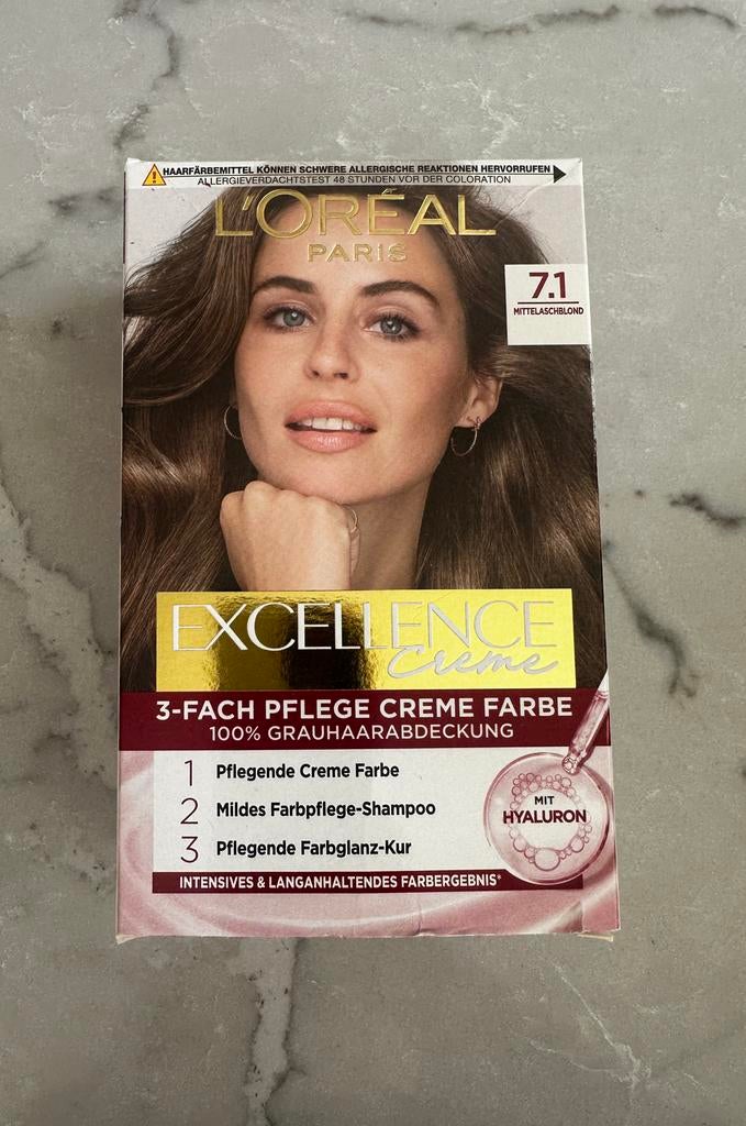 L'Oréal Excellence Crème Haarverf 7.1 Midden Asblond, Ophalen of Verzenden, Nieuw, Overige typen