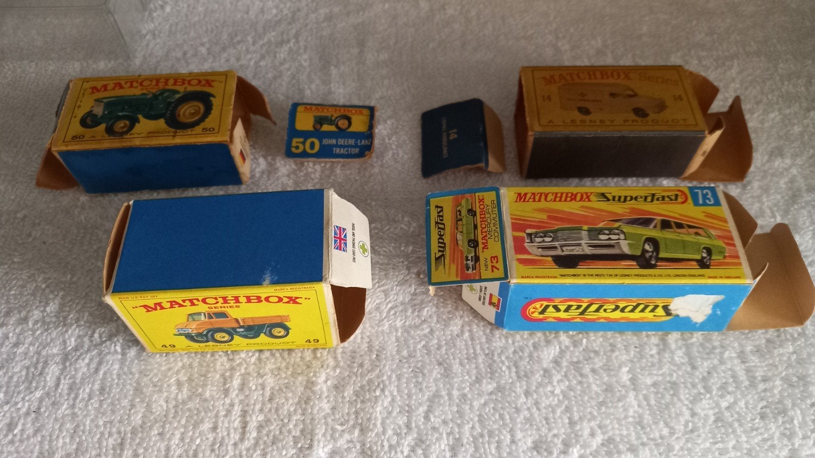 4x Matchbox doosjes, Ophalen of Verzenden, Auto, Matchbox