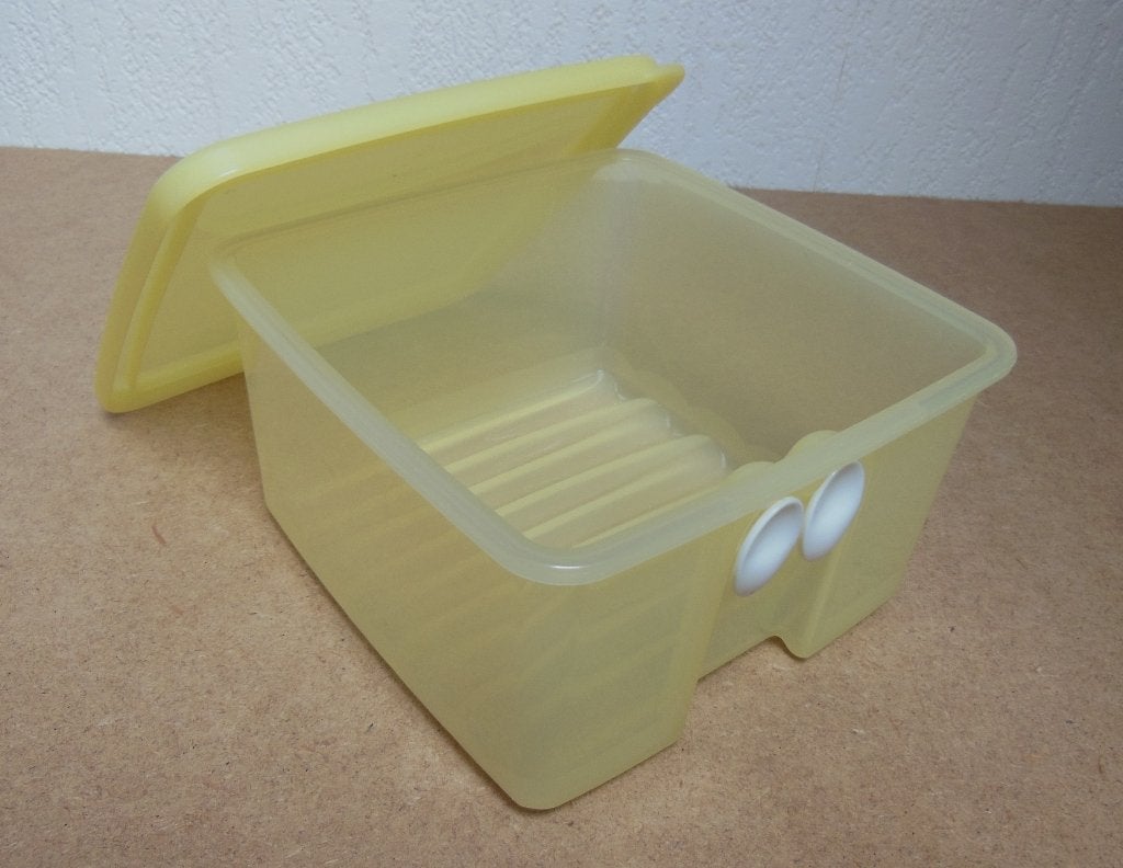 Tupperware Fridge Smart Turguoise geel, Ophalen, Bewaardoos, Geel, Zo goed als nieuw