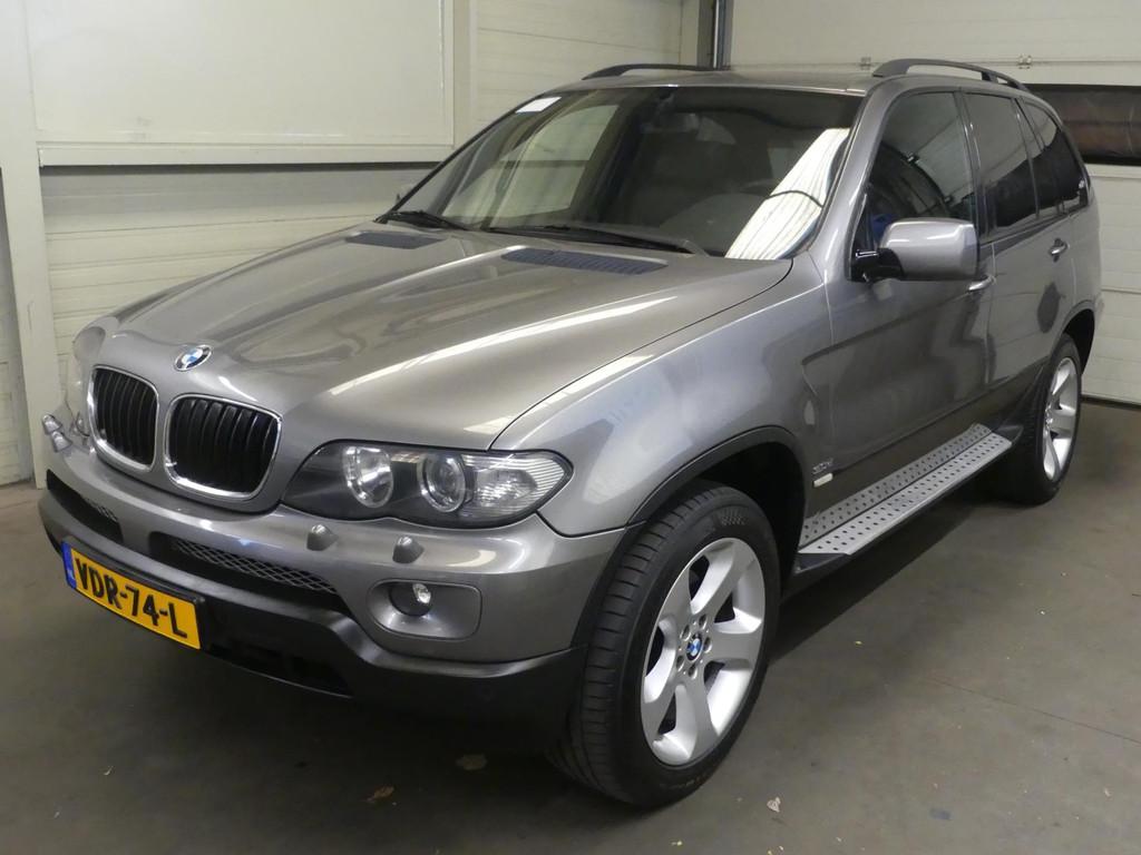 BMW X5 3.0D - Automaat - Grijs Kenteken - Leer - Mooie auto!, Auto's, Gebruikt, Zwart, 2993 cc, Parkeersensor