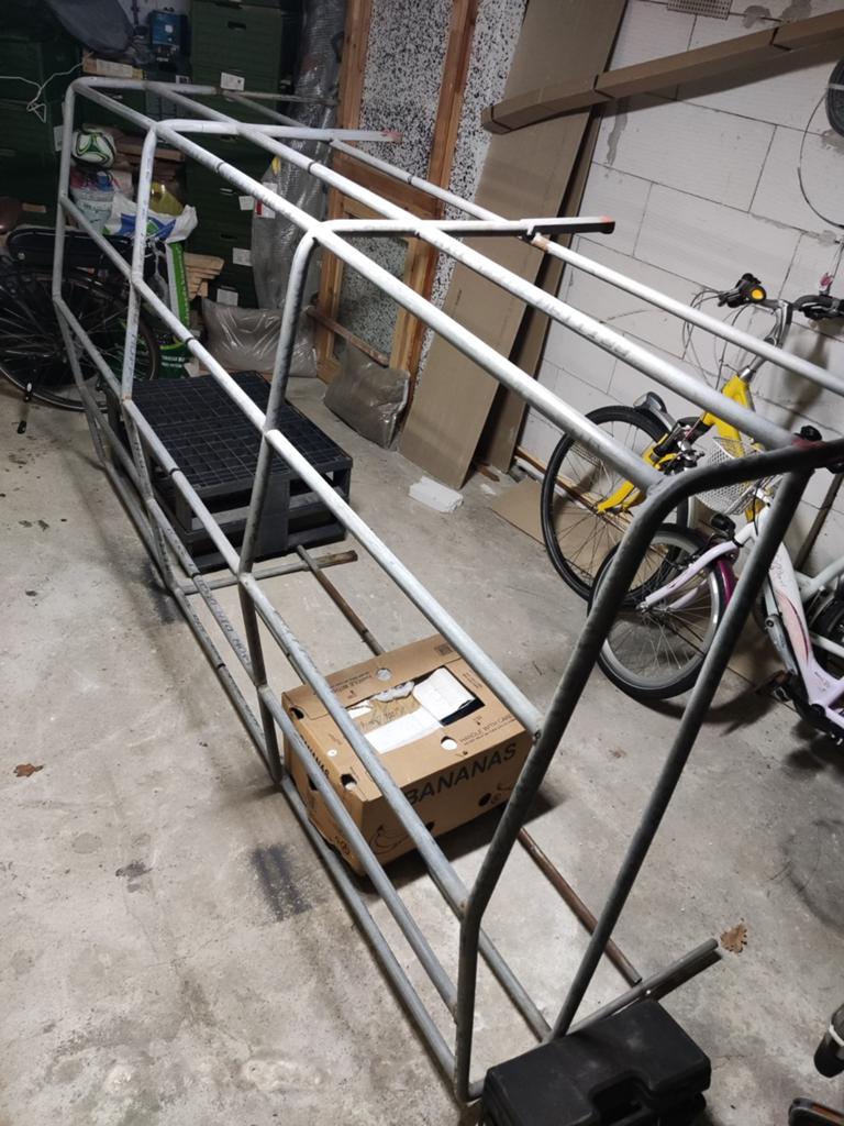 Huif frame voor enkelas aanhanger met blauw zeil, Auto diversen, Aanhangwagen-onderdelen, Ophalen