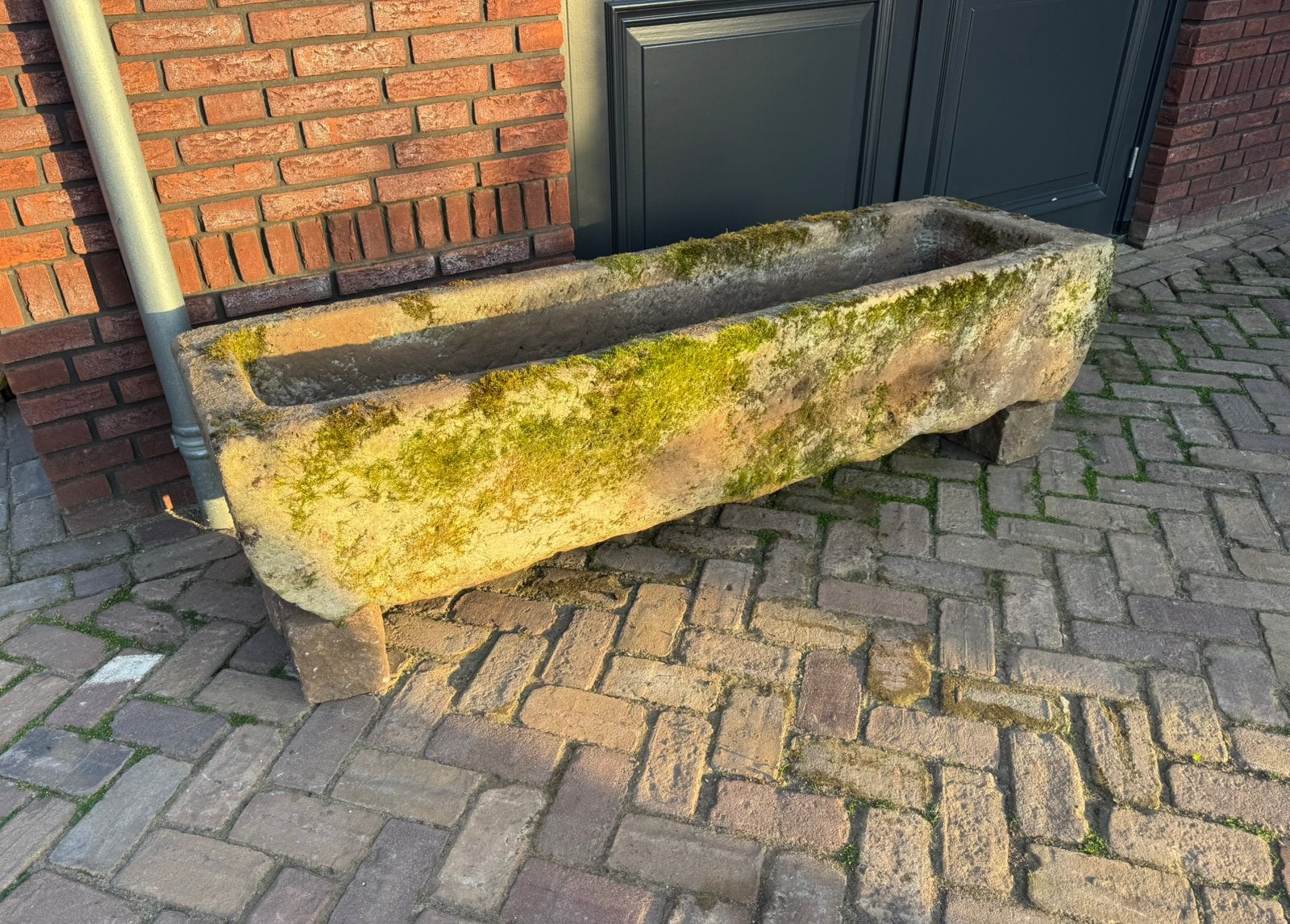 Enorme Bentheimer bloembak zandsteen / trog, Ophalen, Steen, Gebruikt, 100 cm of meer