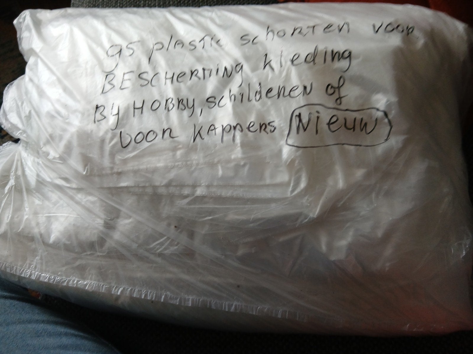 plastic schorten 95  stuks voor kleding  becherm, Ophalen of Verzenden, Nieuw