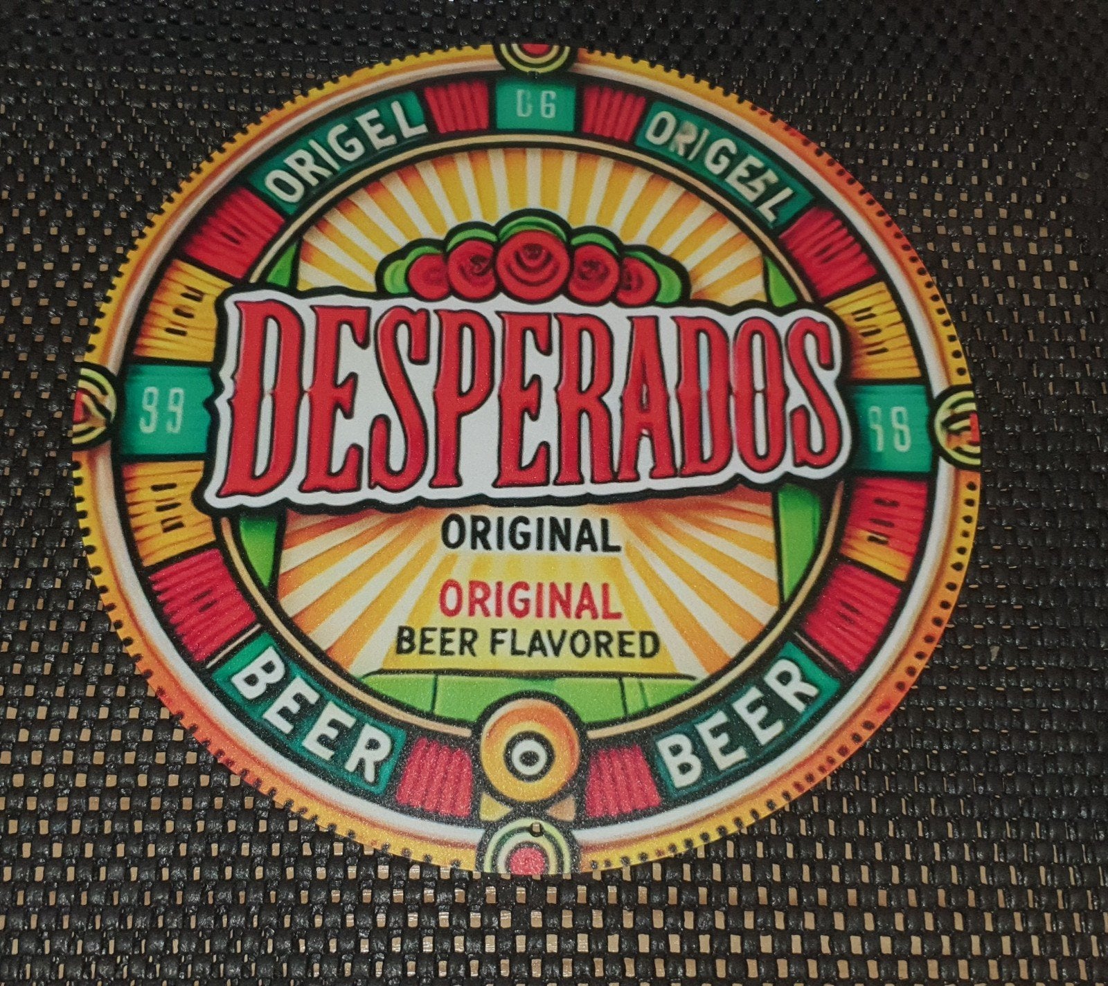 Desperados wandbord (ø 20 cm) geef uw man cave, thuisbar., Ophalen of Verzenden, Nieuw, Reclamebord, Plaat of Schild, Overige merken