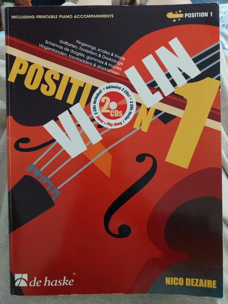 Viool Lesboek Position 1 met 2 CD's - Nico Dezaire, Klassiek, Les of Cursus, Ophalen of Verzenden, Zo goed als nieuw