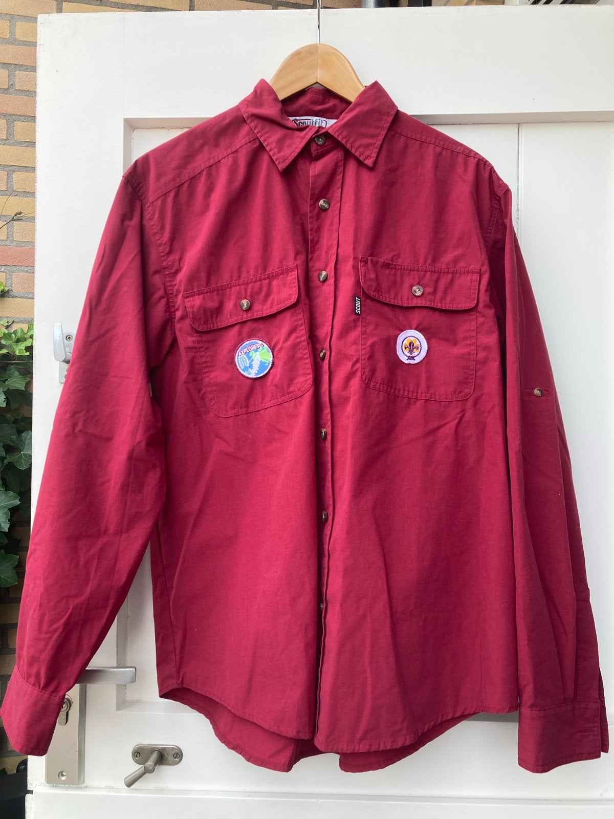 ScoutFit blouse maat M, rood/brique, Verzamelen, Scouting, Verzenden, Gebruikt, Kleding