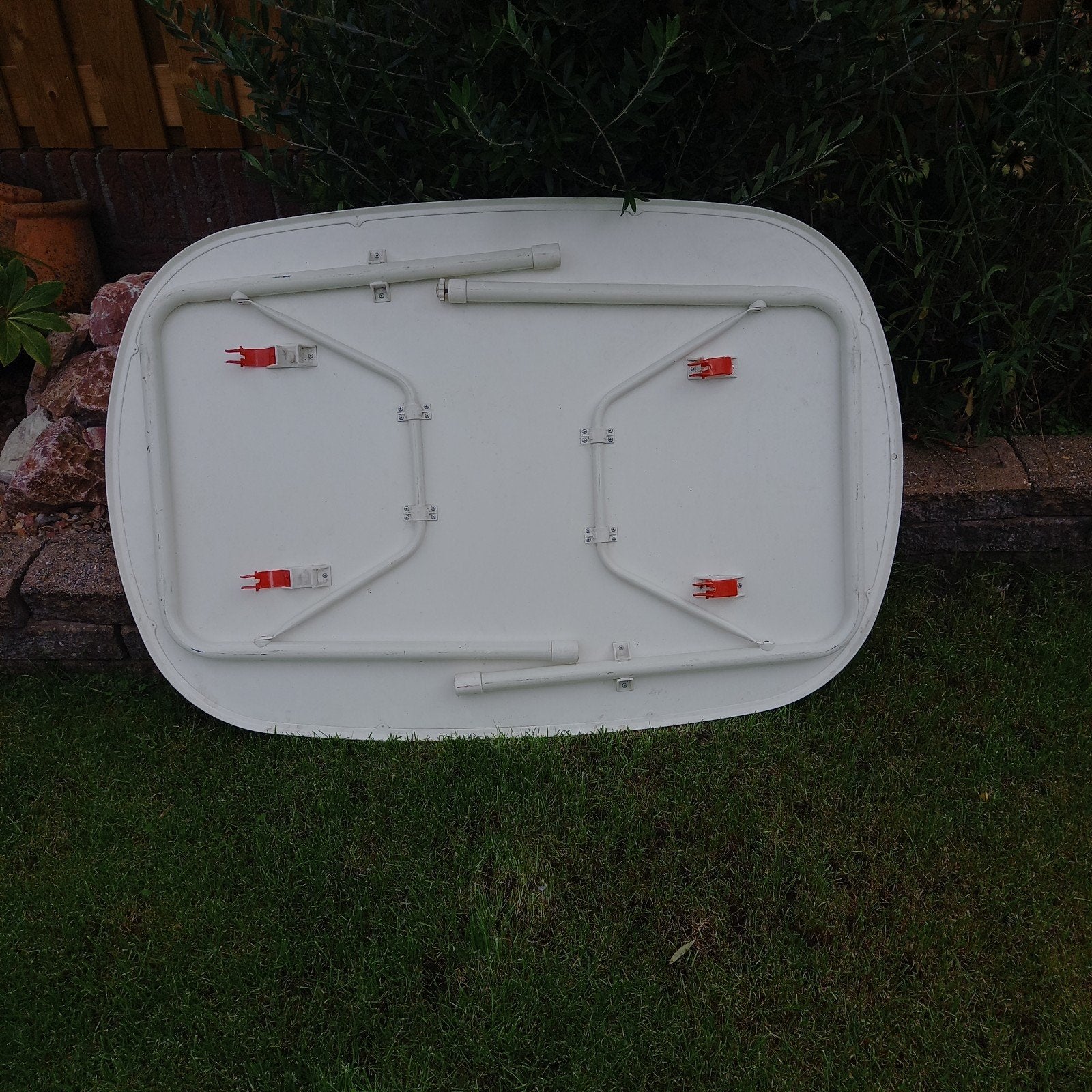 Mooie inklapbare campingtafel - 130x90 cm, verstelbare poot, Ophalen, Gebruikt, Campingtafel