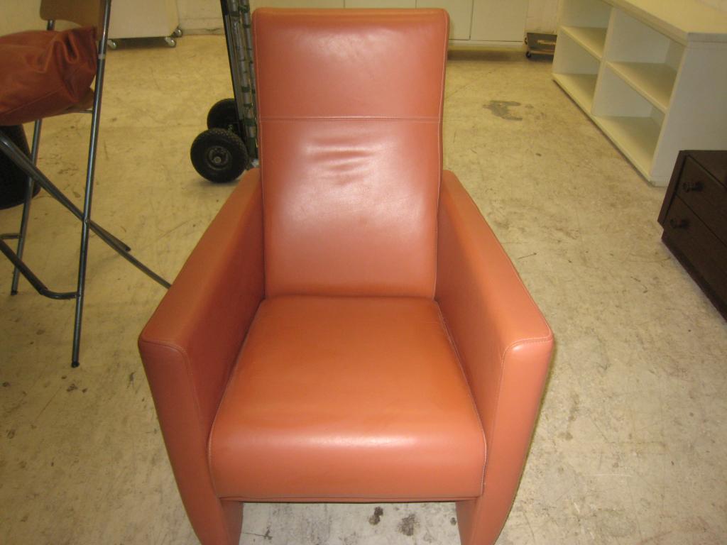 Oranjebruine Montel fauteuil in nette staat, Niet ingevuld, Gebruikt, Niet ingevuld, Niet ingevuld