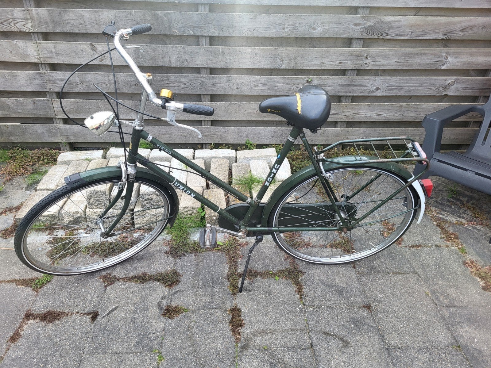 Union Viking dames station fiets - Groen, Gebruikt, Gebruikt, Velgrem, Versnellingen, 50 tot 53 cm