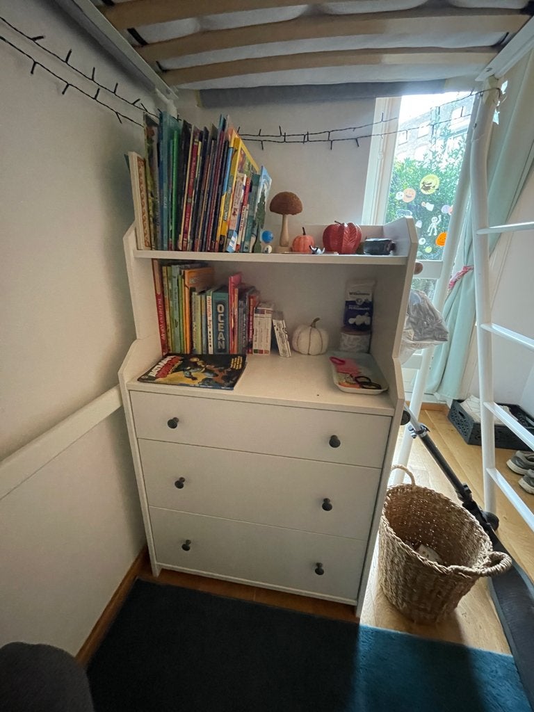 Drawers & Shelf unit IKEA Hauga, Ophalen, (Half)hoge kast, Gebruikt, 100 tot 150 cm