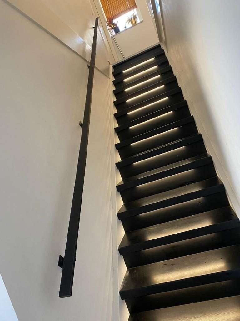 Nieuwe Stalen Mat Zwarte Trapleuning 3.20 Meter, Ophalen, Nieuw