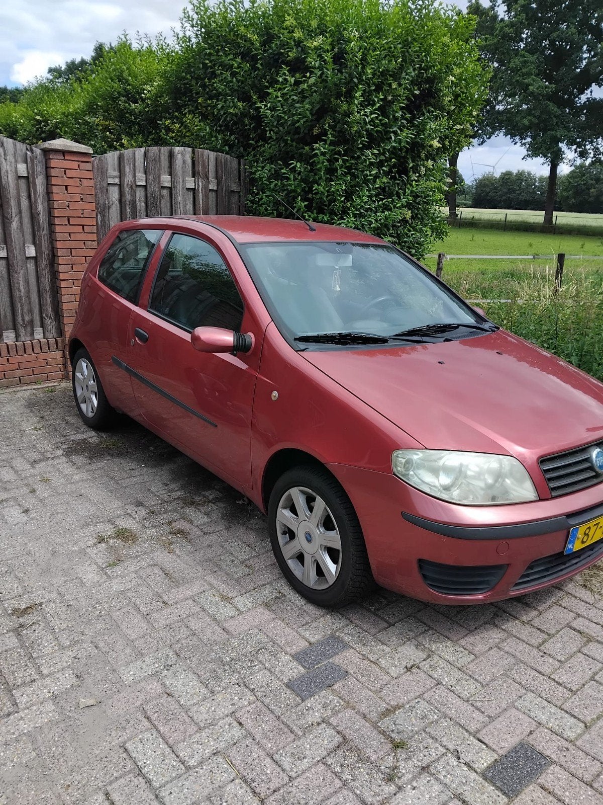 Fiat Punto 1.4 16V 3DR 2005 Rood, Auto's, Voorwielaandrijving, Euro 5, Stof, 40 €/maand