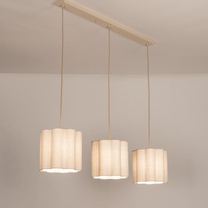 hanglamp 120cm Scandinavisch japandi beige lamp tafel lamp, Ophalen of Verzenden, Nieuw