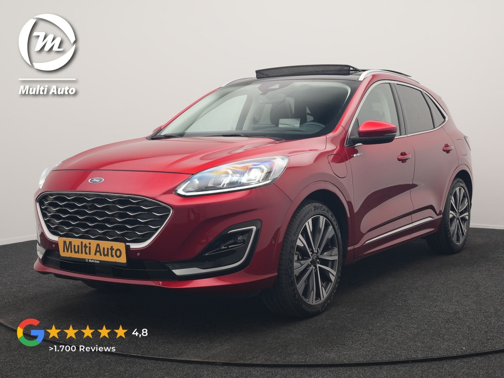 Ford Kuga 2.5 Vignale PHEV 225pk Dealer O.H. | Trekhaak Af F, Auto's, Adaptive Cruise Control, Gebruikt, Zwart, 4 cilinders