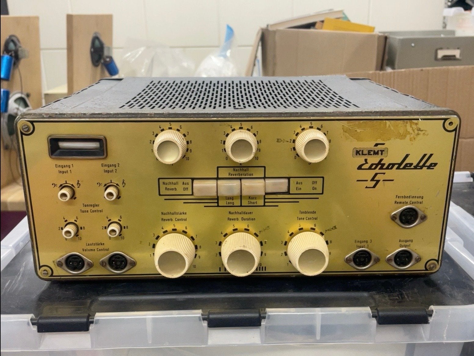 Vintage Klemt Echolette S buizen galmversterker, Ophalen of Verzenden