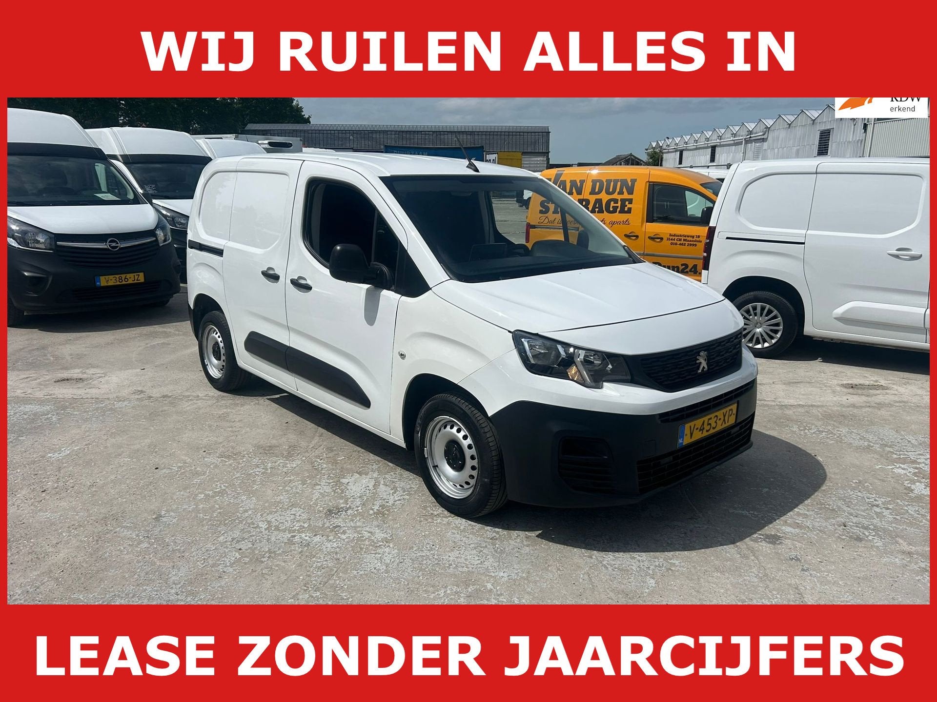 Peugeot Partner 1.6 BlueHDI Pro airco euro 6, Auto's, Voorwielaandrijving, Stof, Gebruikt, 4 cilinders