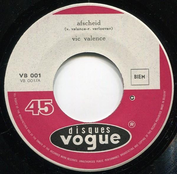 Vic Valence - Afscheid & Eenzaam 1966 zeldzaam-ook versturen, Ophalen, Gebruikt, Nederlandstalig