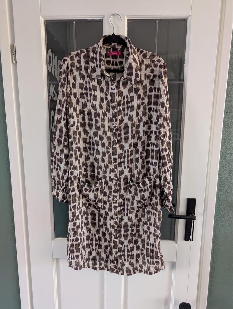 Tante Betsy jurk met dierenprint, maat XL, Tante Betsy, Bruin, Maat 46/48 (XL) of groter, Ophalen of Verzenden