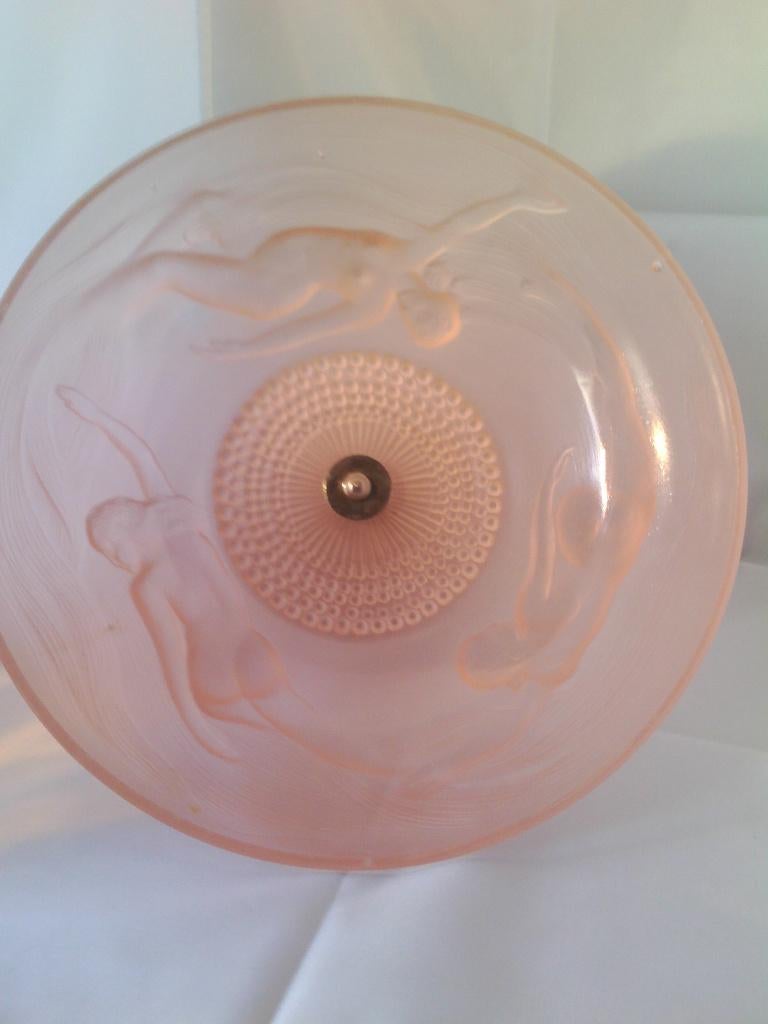 Art deco schaal met zeemeerminnen zwemmend rondom.Sabino?, Ophalen