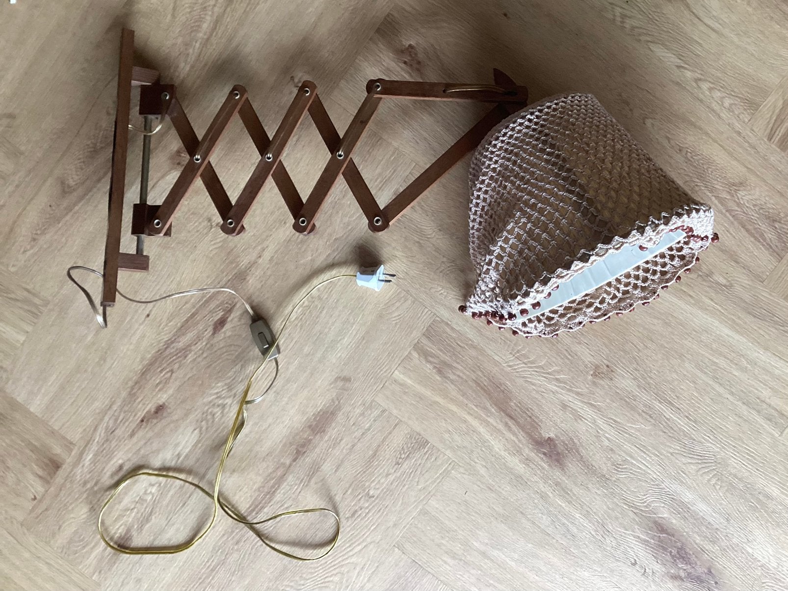 Vintage schaarlamp, Huis en Inrichting, Ophalen of Verzenden, Gebruikt, Wandlamp