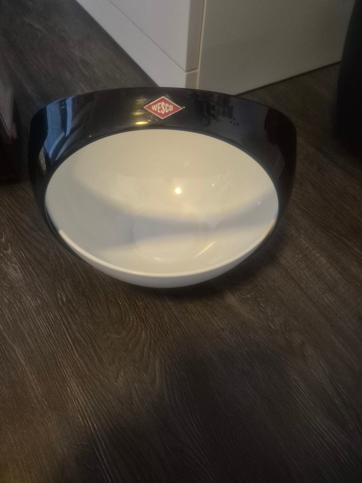 Wesco Fruitschaal Zwart/Wit, Gebruikt, Schaal, Rond, Ophalen of Verzenden