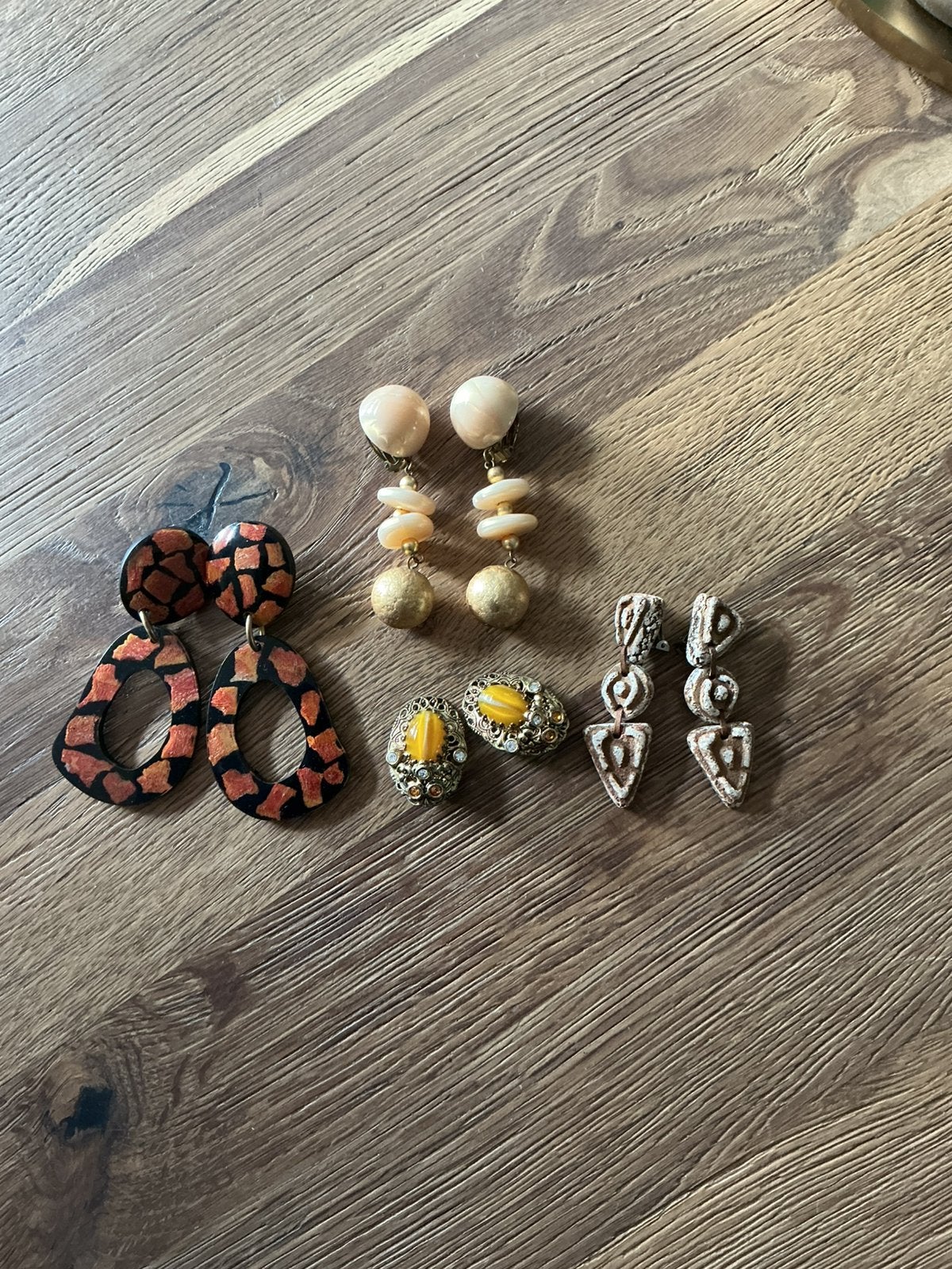 Vintage oorbellen clips, Overige materialen, Overige kleuren, Verzenden, Hangers