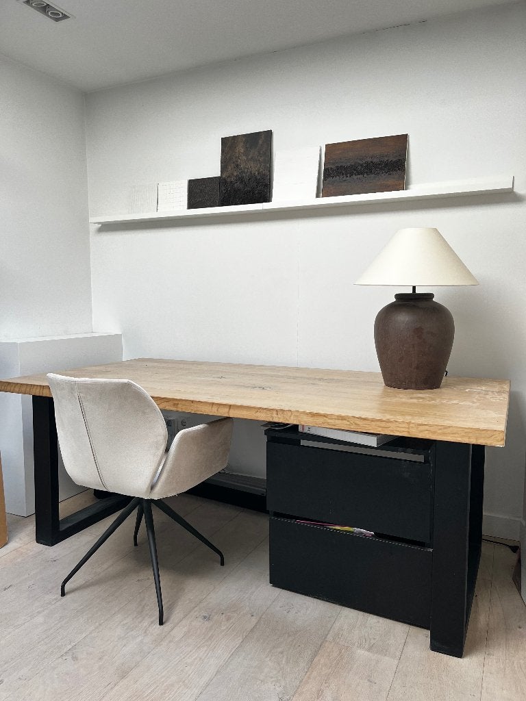 Eiken tafel, Huis en Inrichting, Tafels | Eettafels, Ophalen, Gebruikt, Eikenhout, 200 cm of meer