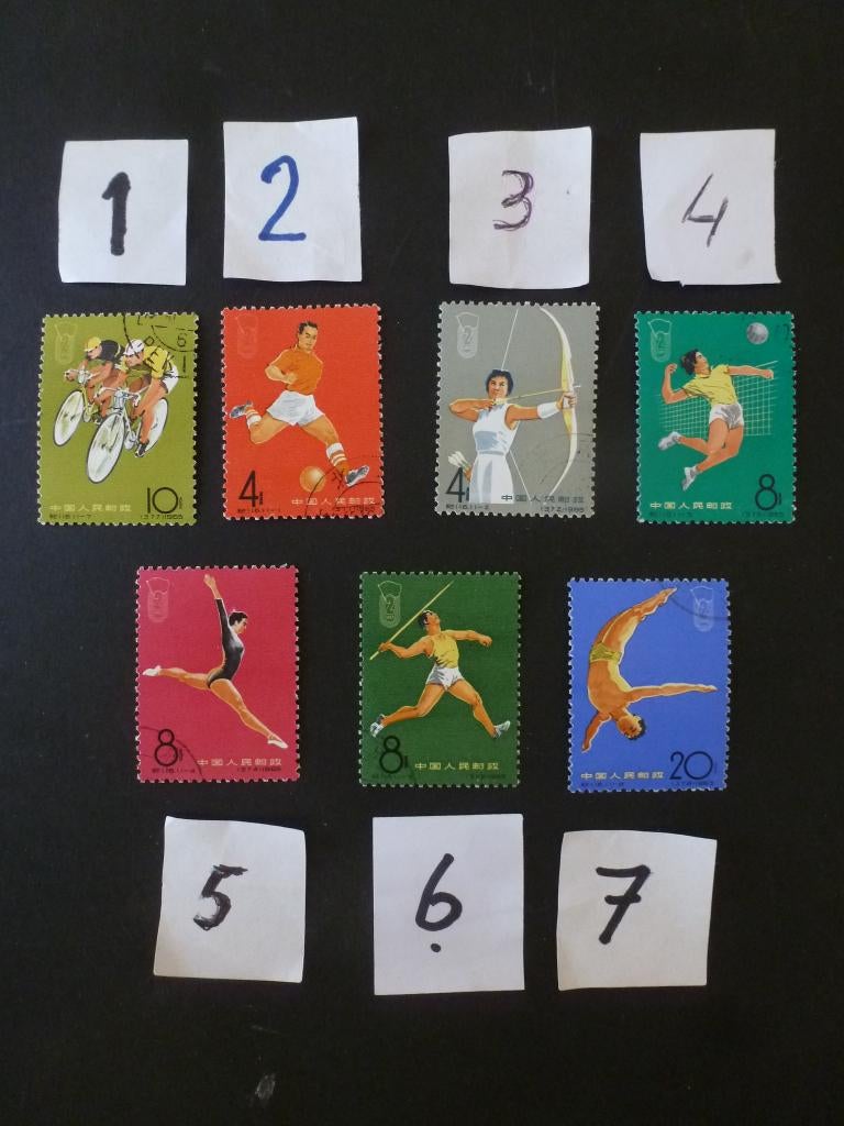 China 1965 (sport), Verzenden, Gestempeld, Oost-Azië