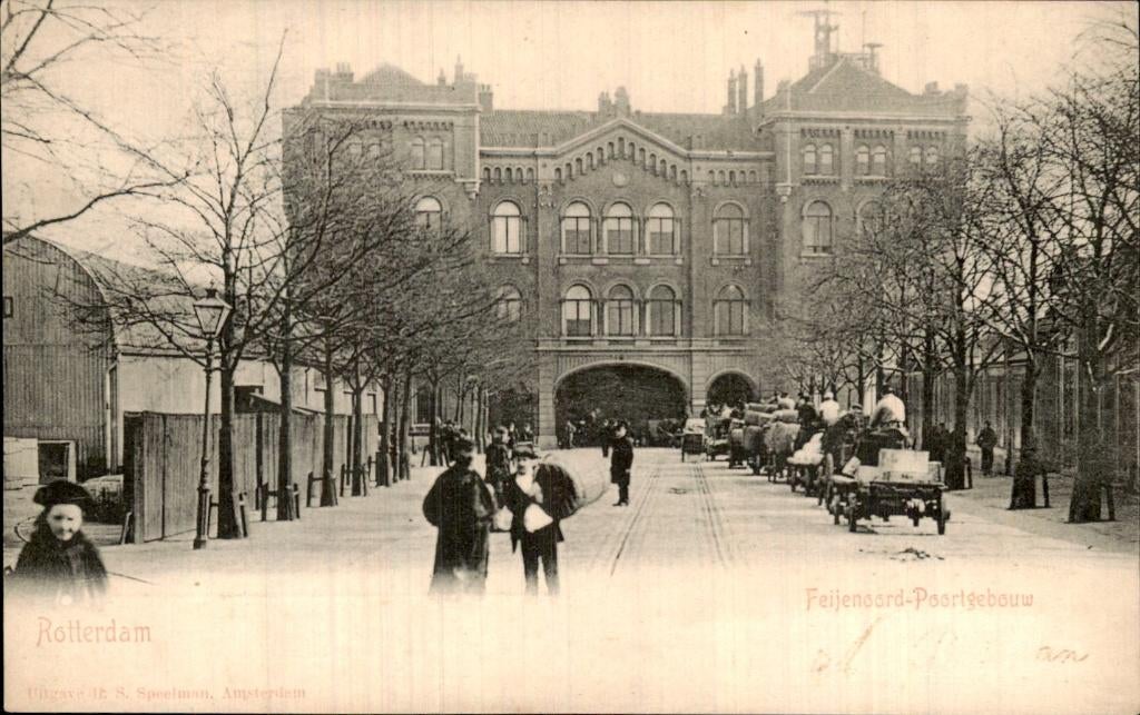 Rotterdam - Postgebouw - Feijenoord, Ophalen of Verzenden, Voor 1920, Ongelopen, Zuid-Holland