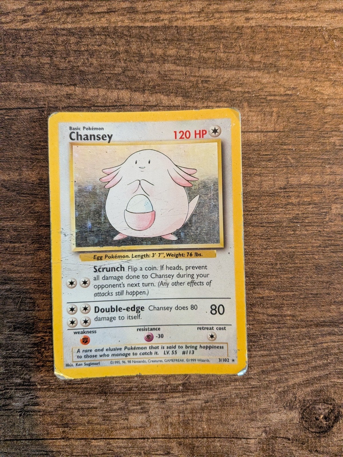 Pokemon Chansey Base Set 3/102, Hobby en Vrije tijd, Verzamelkaartspellen | Pokémon, Verzenden