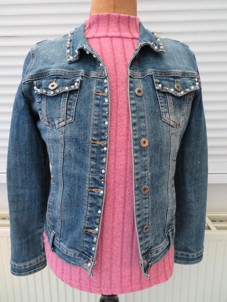 Dames jeans jas  jack Onado maat L / 40 Z.G.A.N. blauw., Kleding | Dames, Onado, Blauw, Maat 42/44 (L), Ophalen of Verzenden