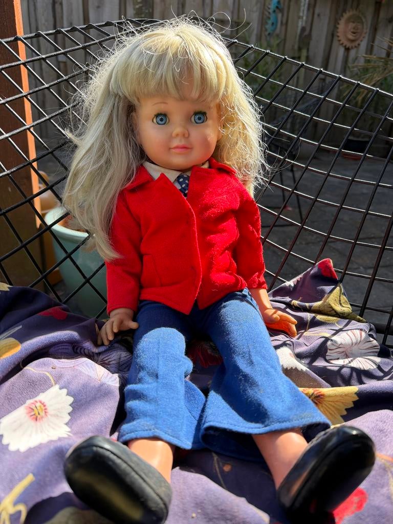 Stewardess pop merk schildpad 52 cm. Opknapper, Ophalen of Verzenden, Zo goed als nieuw