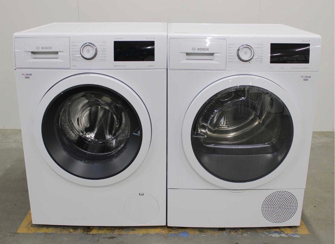 Bosch Serie 6 Wasmachine & Droger set - Volledig Gereinigd, Witgoed en Apparatuur, Wasmachines, Ophalen, 1200 tot 1600 toeren