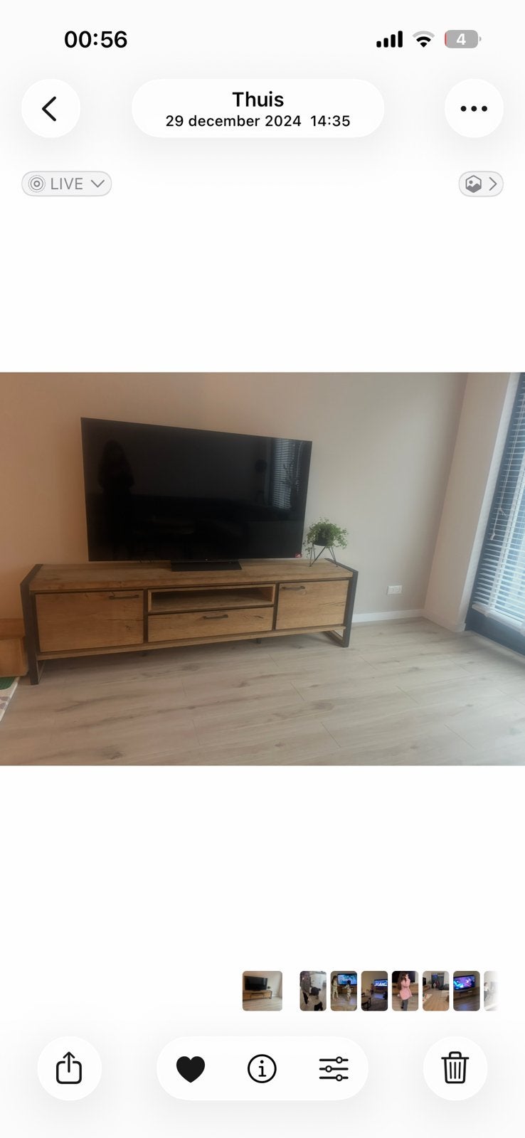 Tv kast H&h 210 cm, Huis en Inrichting, Ophalen, Zo goed als nieuw, 25 tot 50 cm, Minder dan 100 cm