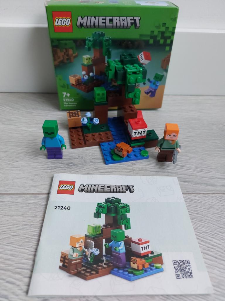 Lego Minecraft 21240 The Swamp Adventure! Compleet!!, Minecraft, Lego, Ophalen of Verzenden, Zo goed als nieuw
