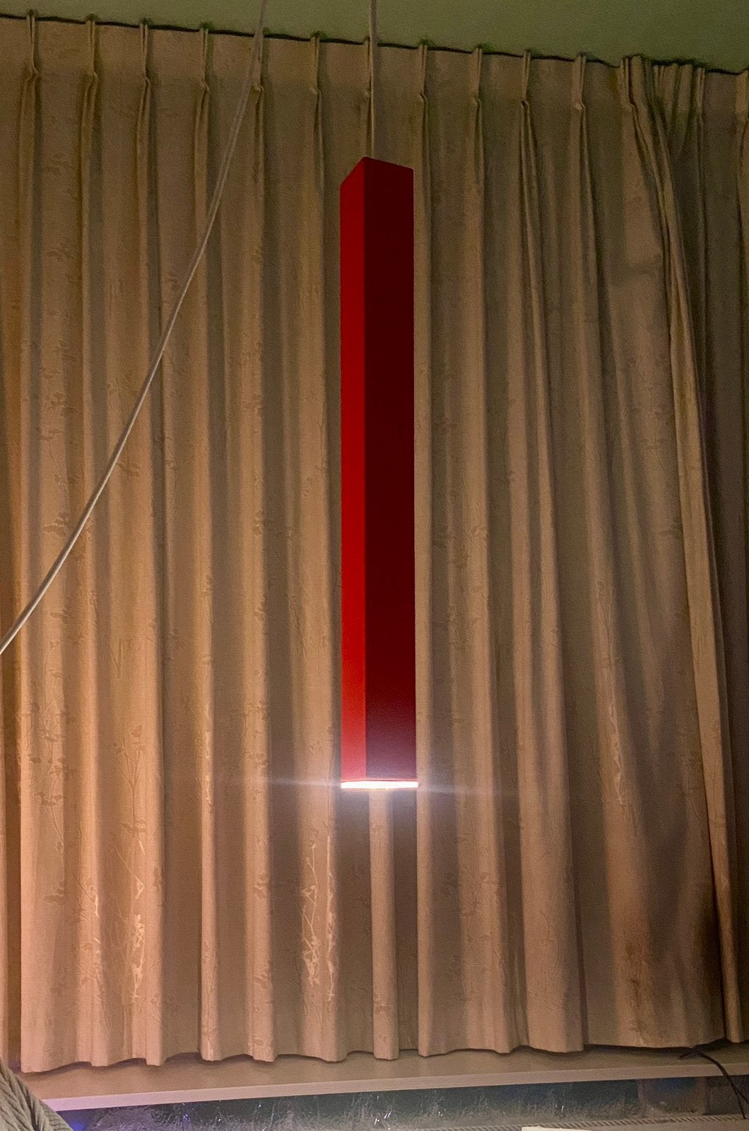 Artemide rood Miyako 55cm suspension, Huis en Inrichting, Gebruikt, Overige fittingen, Ophalen of Verzenden, Metaal