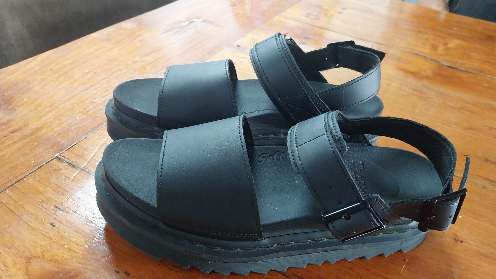 Zwarte Dr. Martens Voss sandalen, maat 40, Zwart, Sandalen of Muiltjes, Ophalen of Verzenden, Dr. Martens