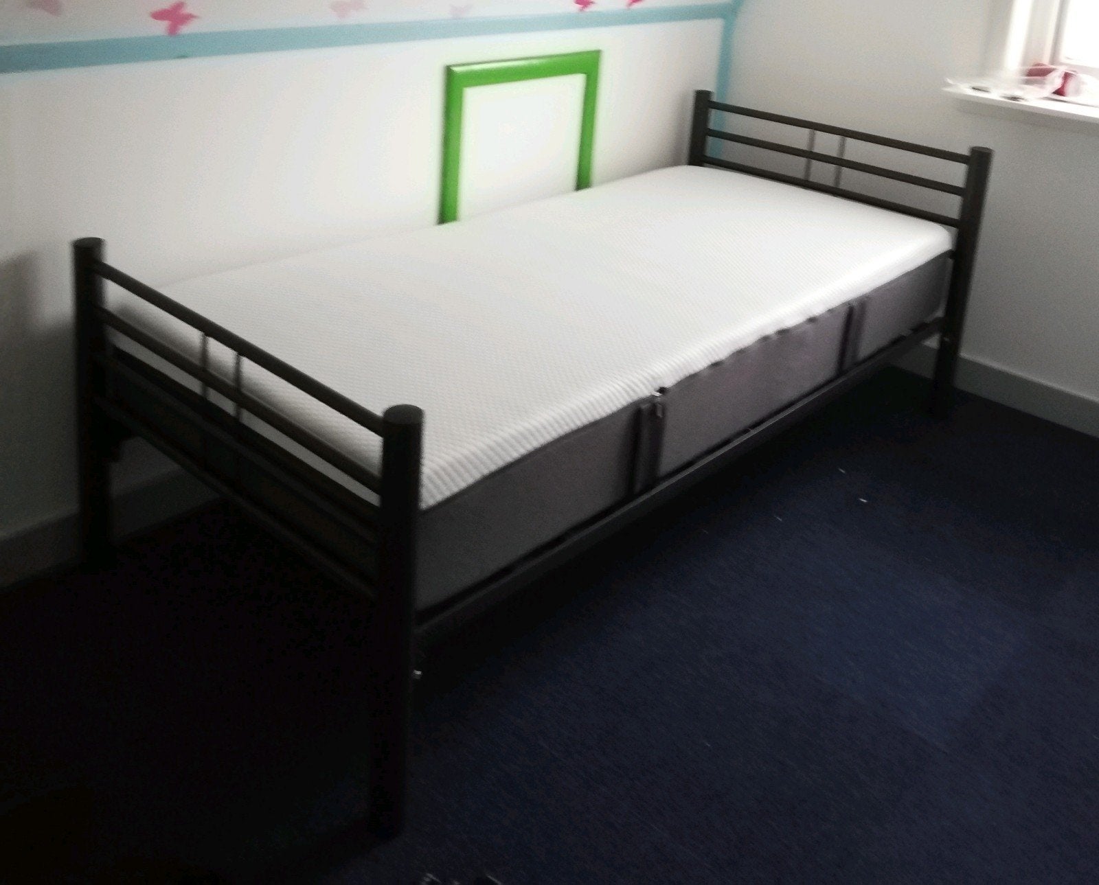 1 persoonsbed 90cm bij 200cm met emma matras, Ophalen, Gebruikt, 90 cm, Eenpersoons