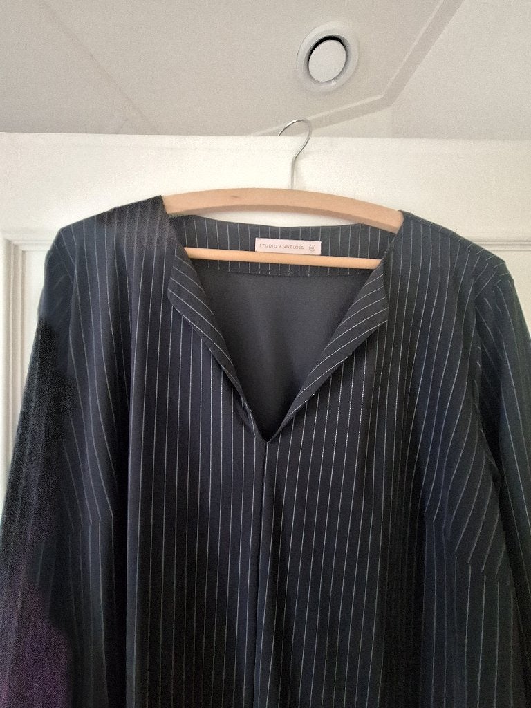 Studio anneloes jurk maat xxl pinstripe, Studio Anneloes, Verzenden, Zwart, Maat 46/48 (XL) of groter
