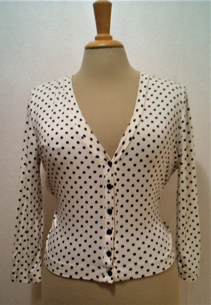 Beige/zwart stippeltjes vestje/top van Isabel de Pedro! M, Maat 38/40 (M), Beige, Ophalen of Verzenden, Zo goed als nieuw